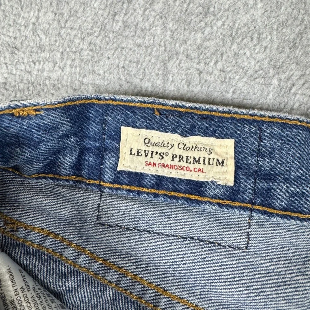 Y2K Levi's Jeans Mens Blue 501 Original Fit Distressed Straight Leg Denim 29x30